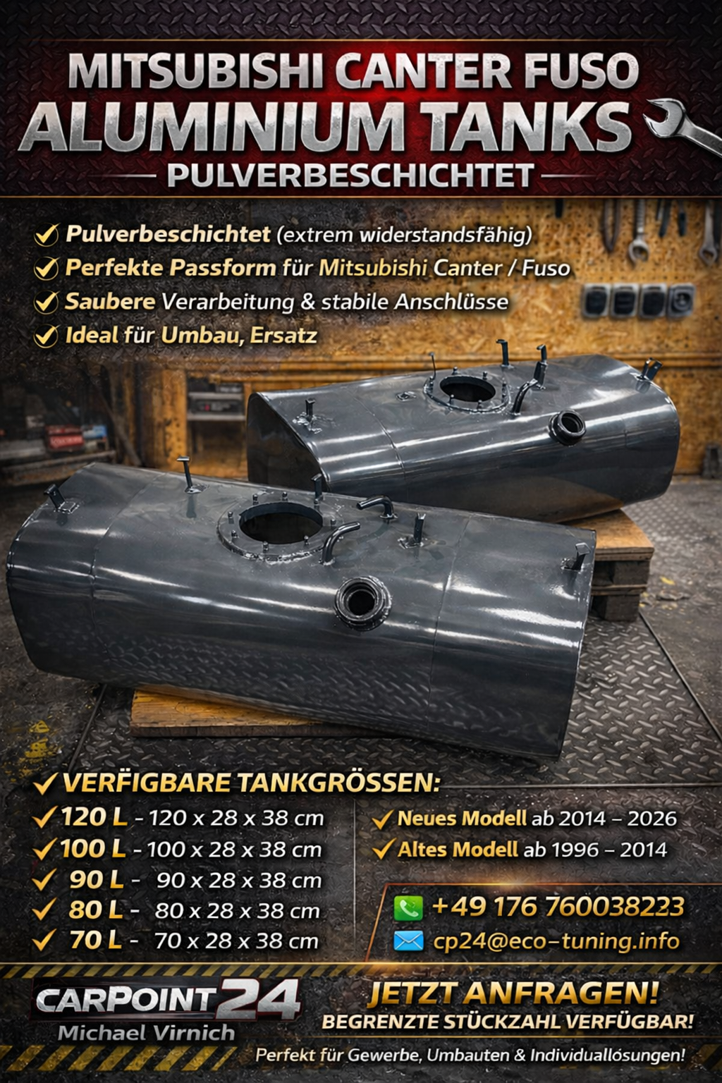Dieseltank Mitsubishi Canter Fuso Altes Model bis 2012