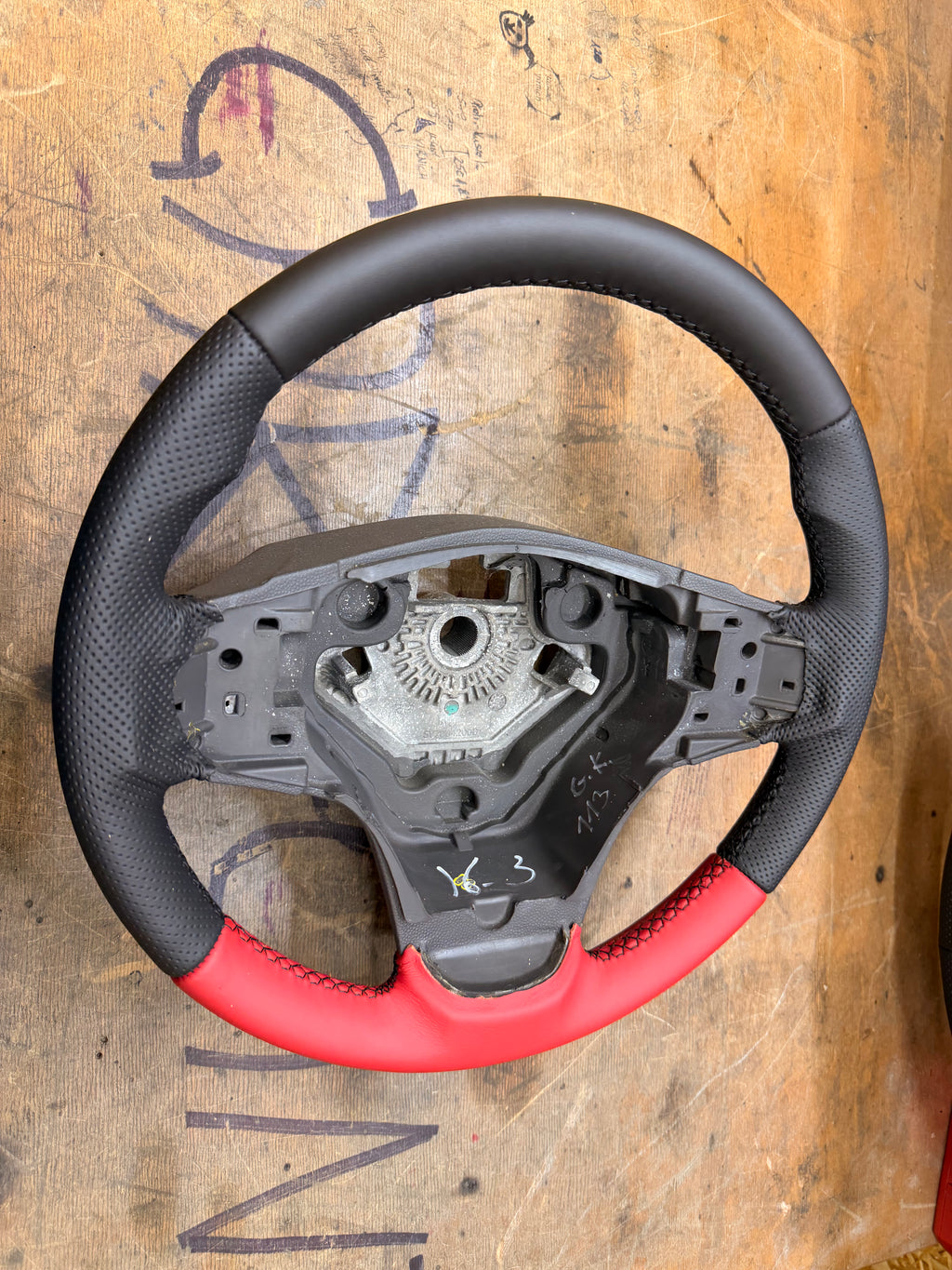 Leder Lenkrad für Opel Corsa D