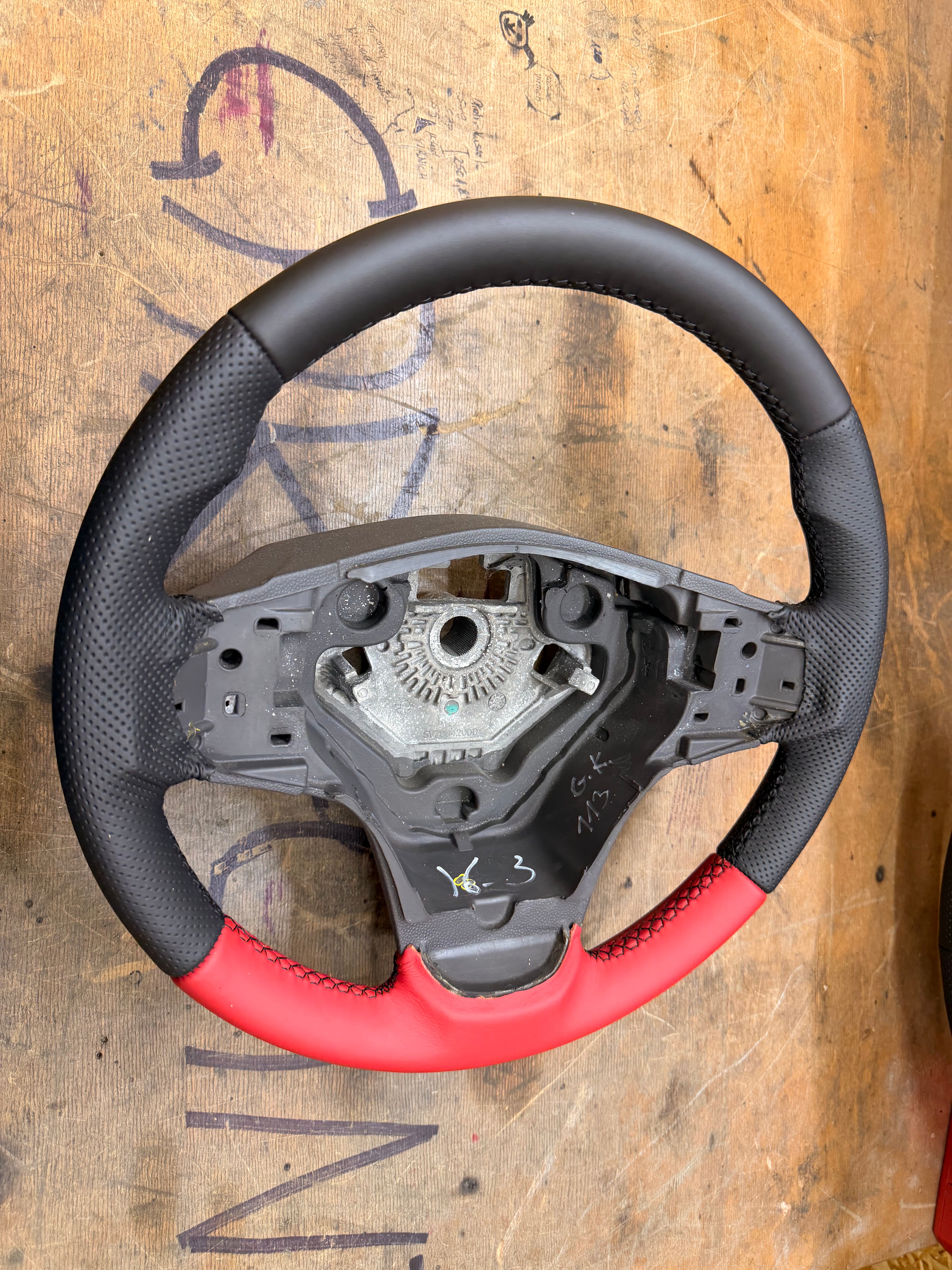 Leder Lenkrad für Opel Corsa D